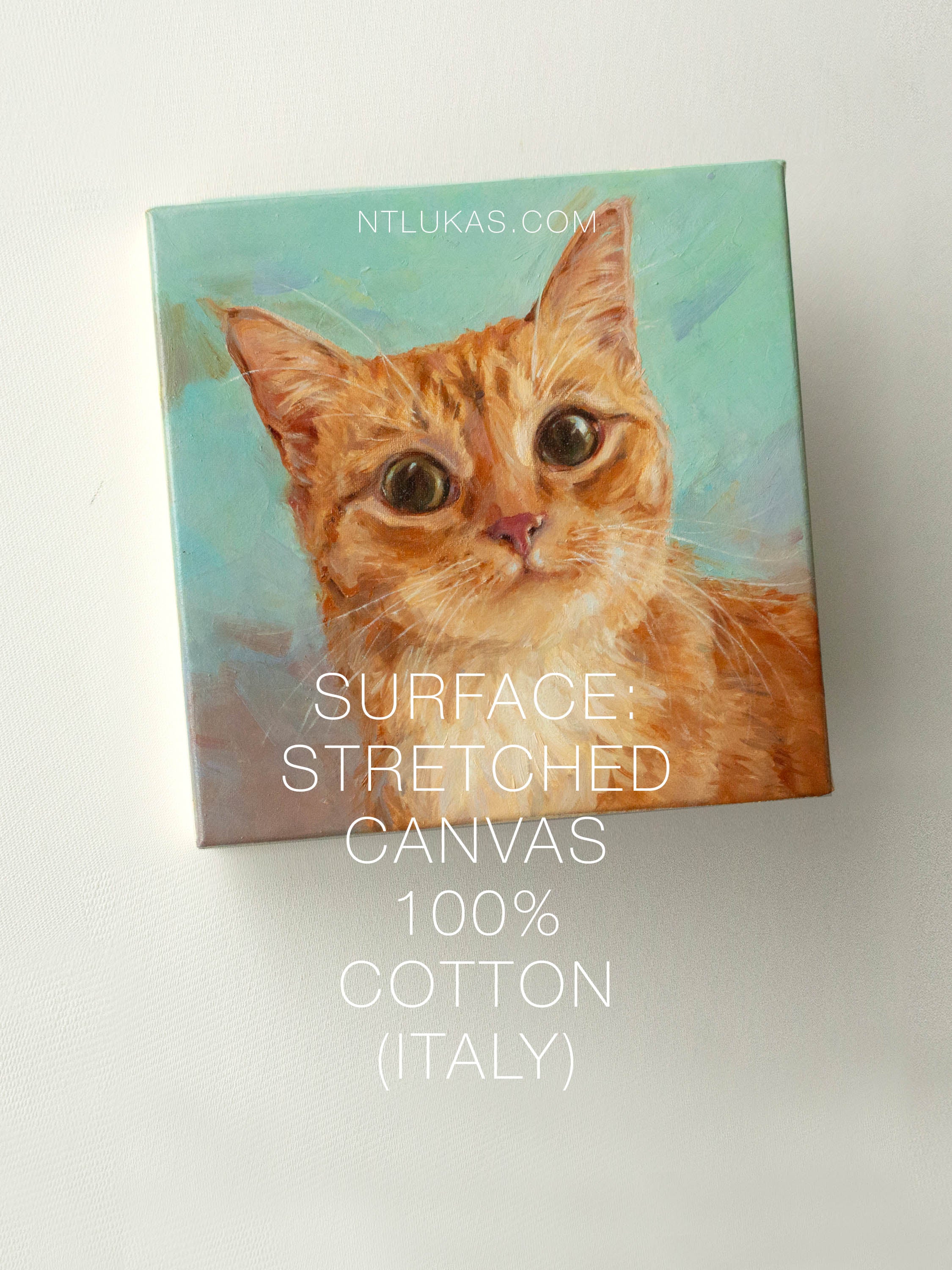 Custom Cat Portrait, Pet Portraits on Canvas