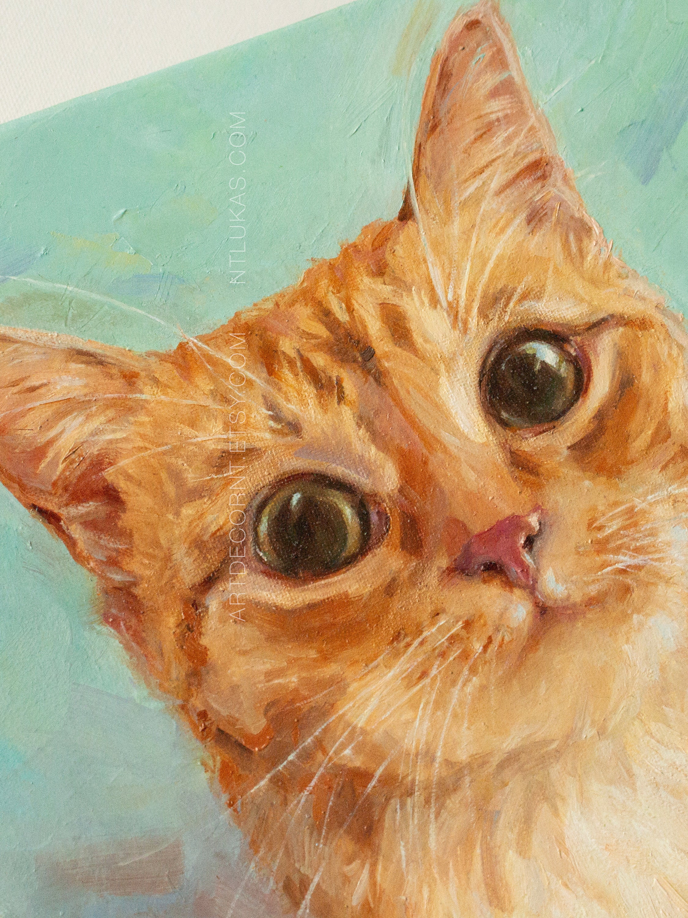 Custom Cat Portrait, Pet Portraits on Canvas