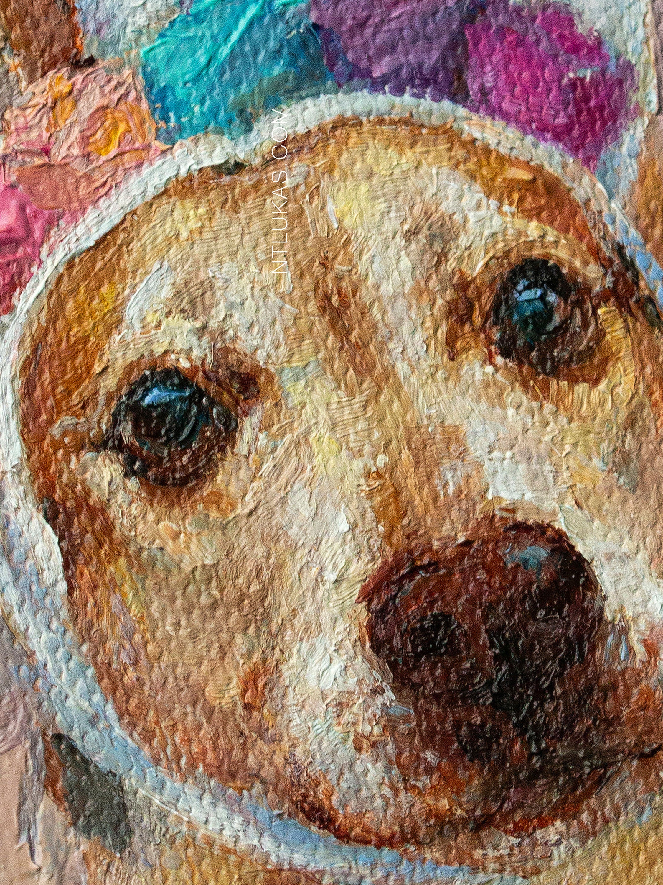 Custom Pet Portrait Oil Painting from Photo