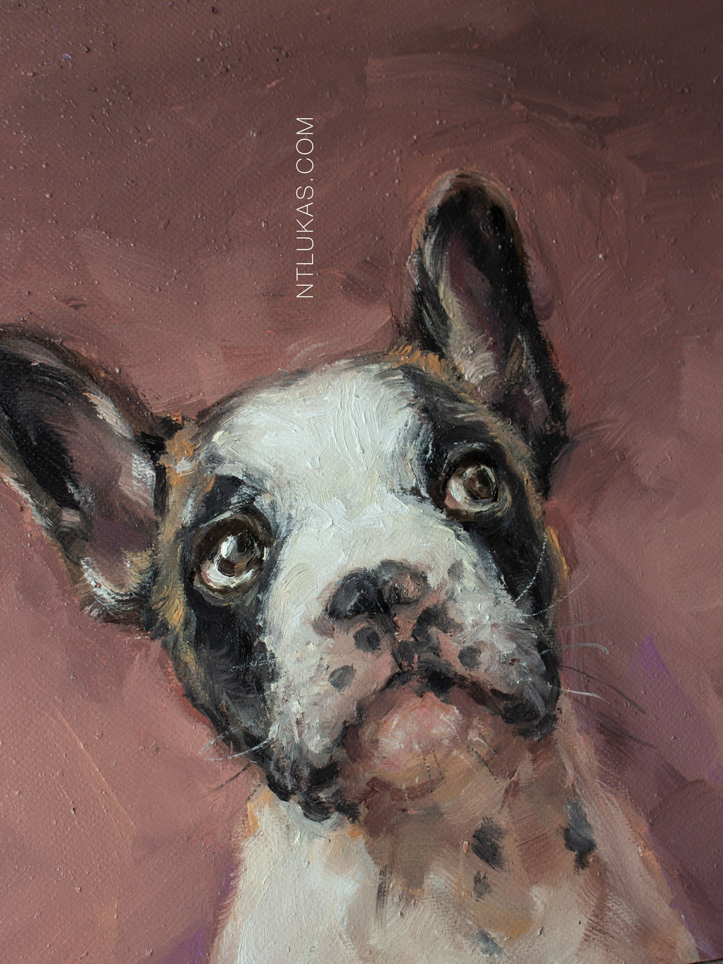 Mini Pet Portrait: Custom Hand-Painted Dog Memorial Art, 4x4 inch