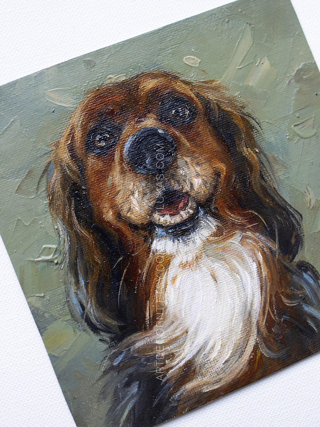 Mini Pet Portrait Hand-Painted Dog Memorial Art