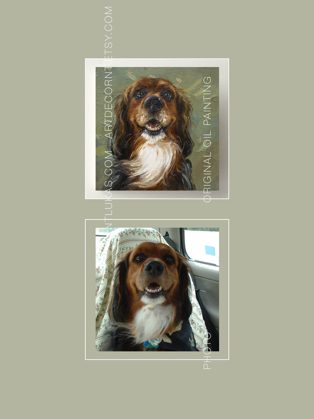 Mini Pet Portrait Hand-Painted Dog Memorial Art