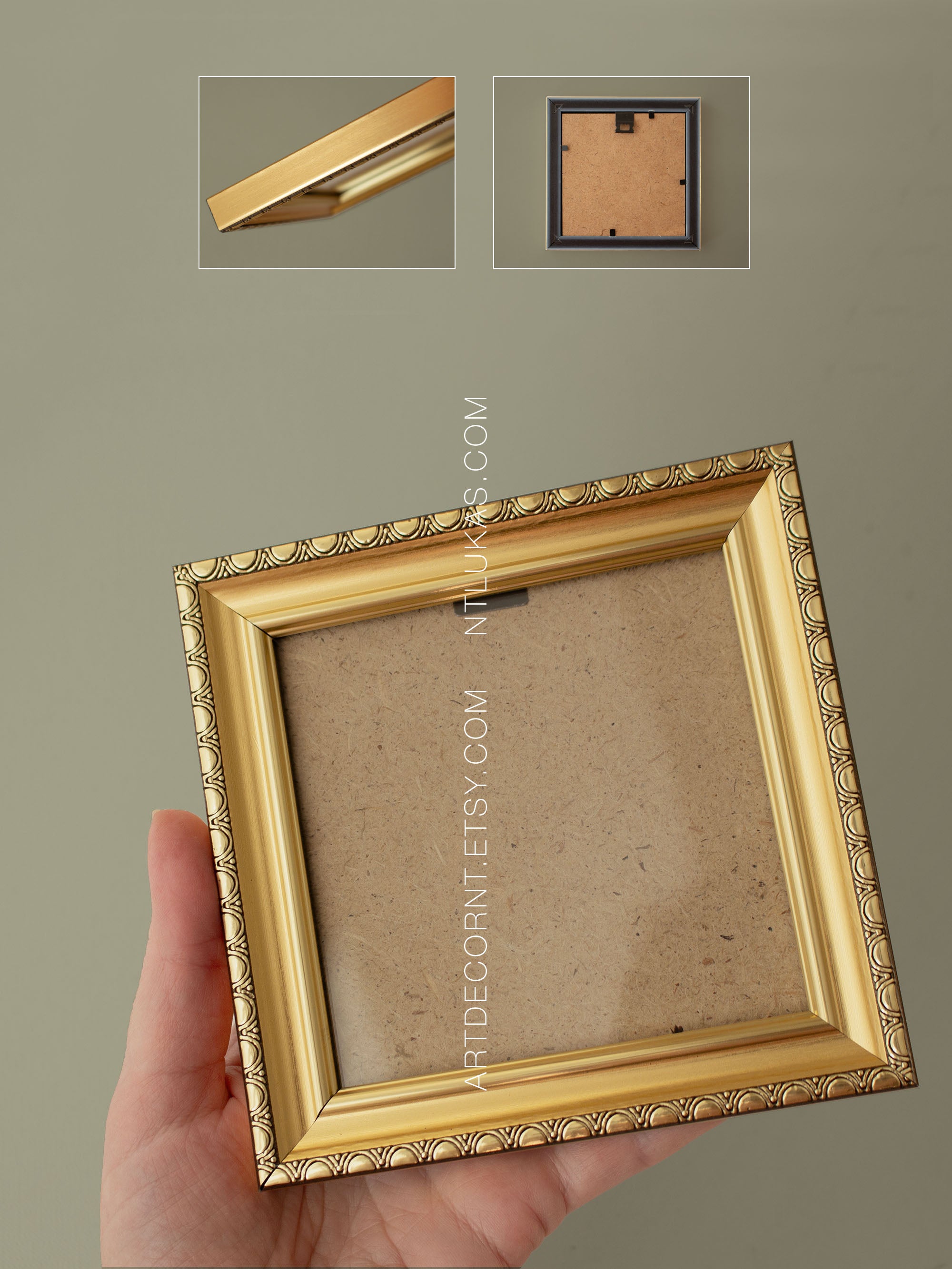 Small 4x4 Art Frame: Miniature Painting Display