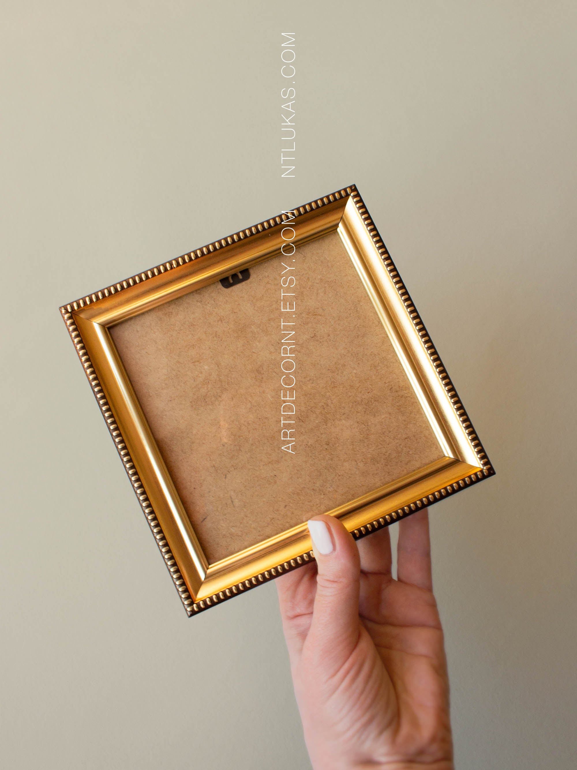Small Frame for 5x5 or 5x7 Art, Gold frames gallery wall