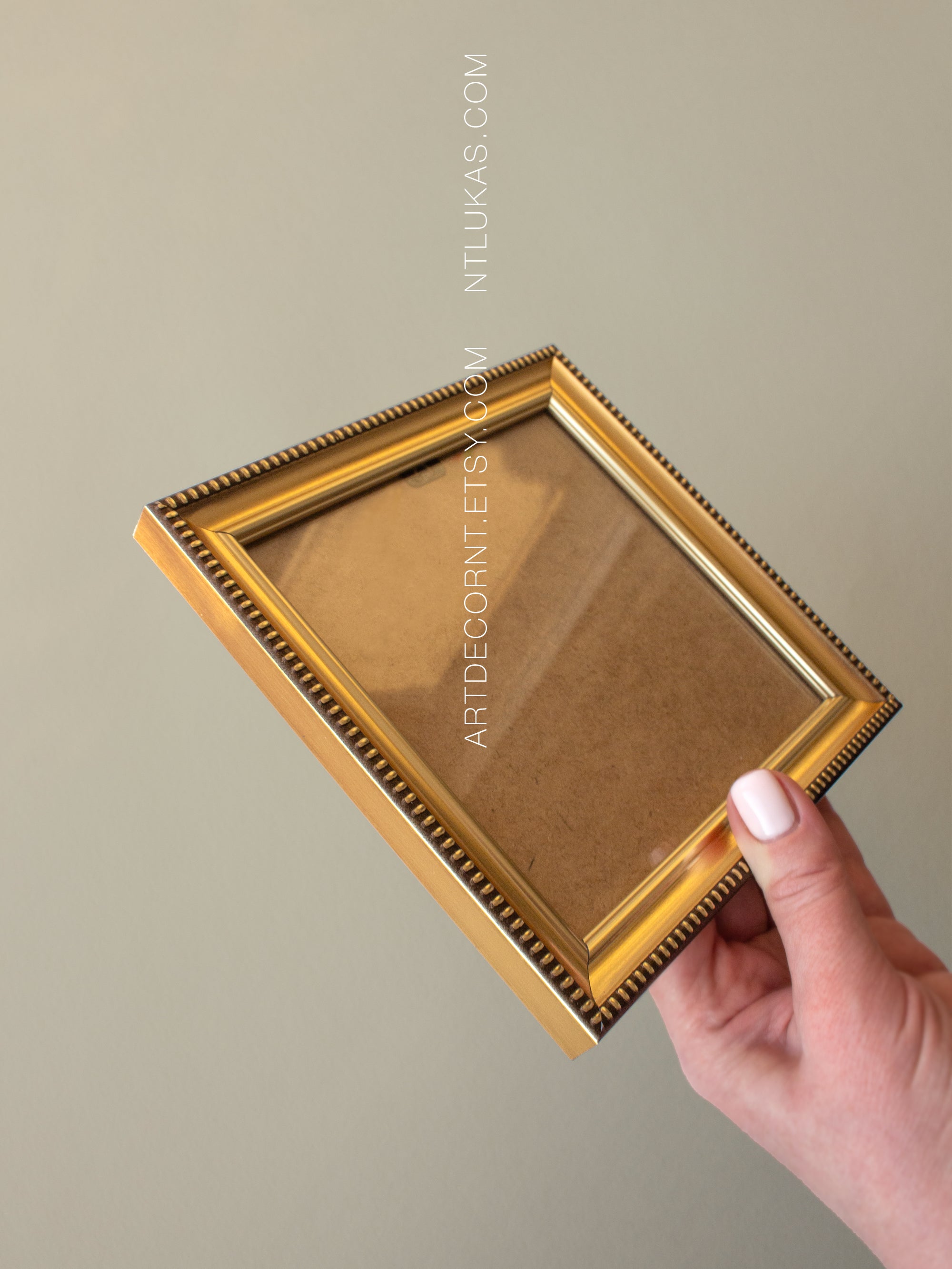Small Frame for 5x5 or 5x7 Art, Gold frames gallery wall