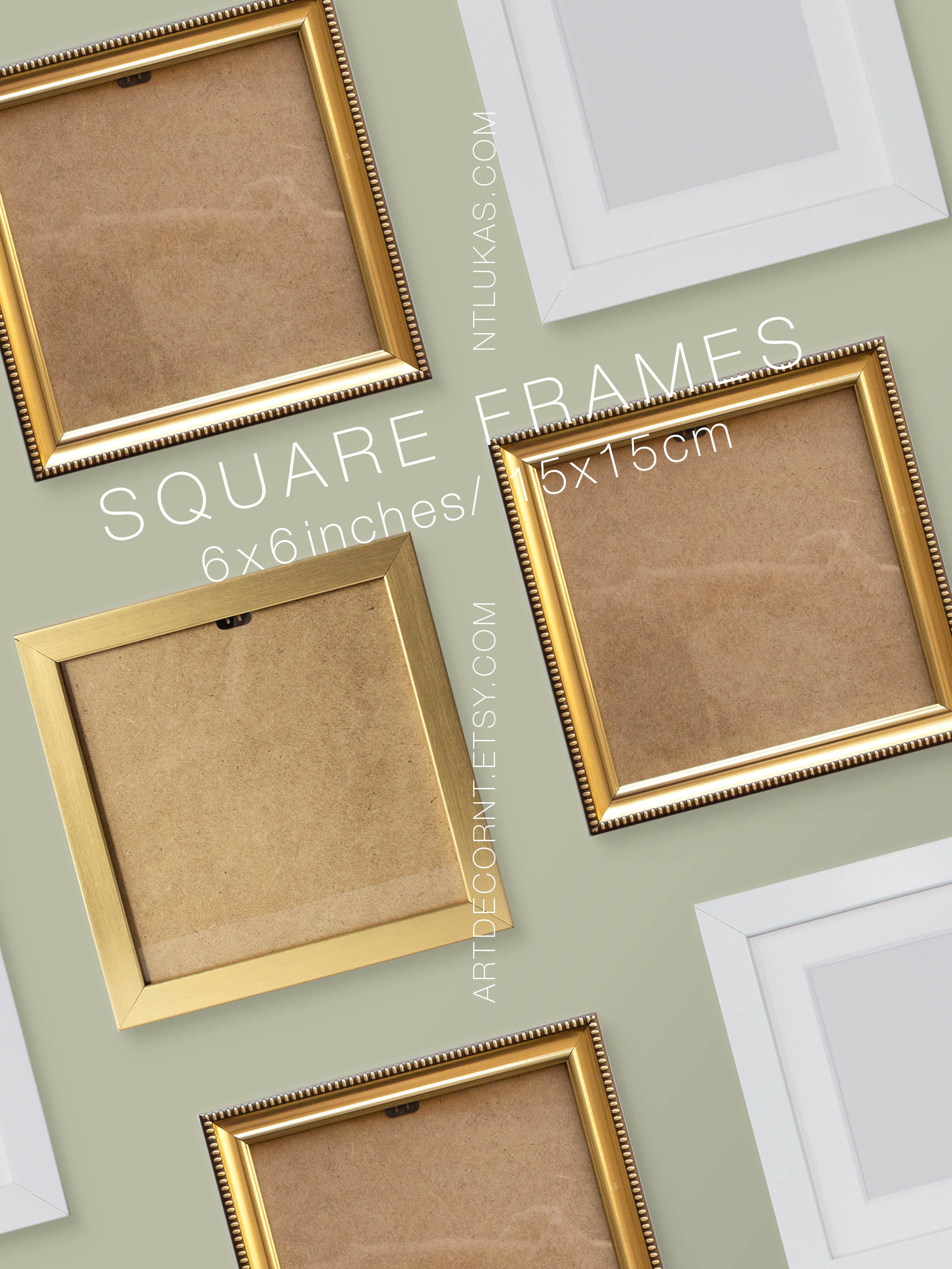 Small Gold Picture Frame 6x6 inch: Square Photo Frame