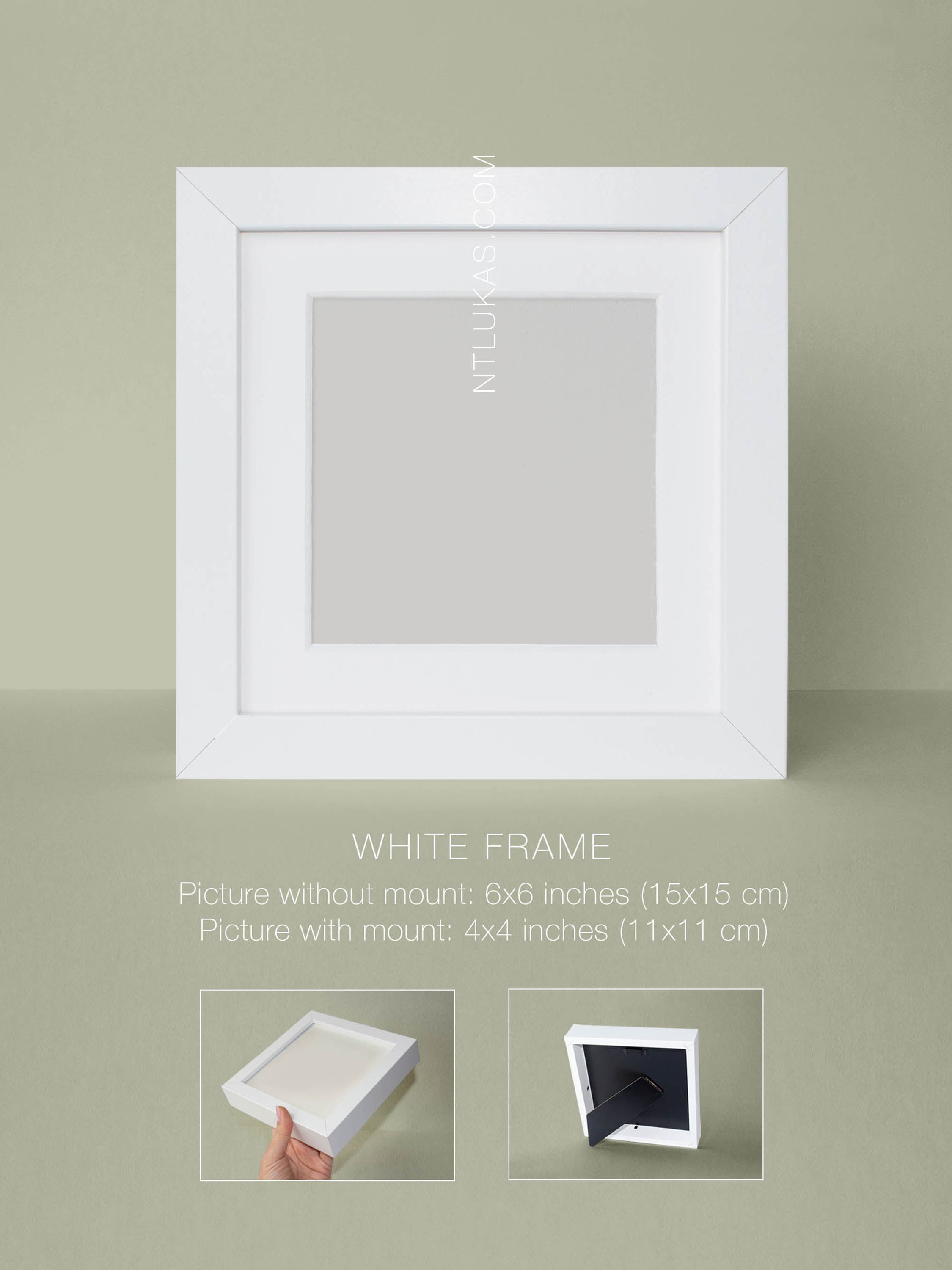Small Gold Picture Frame 6x6 inch: Square Photo Frame