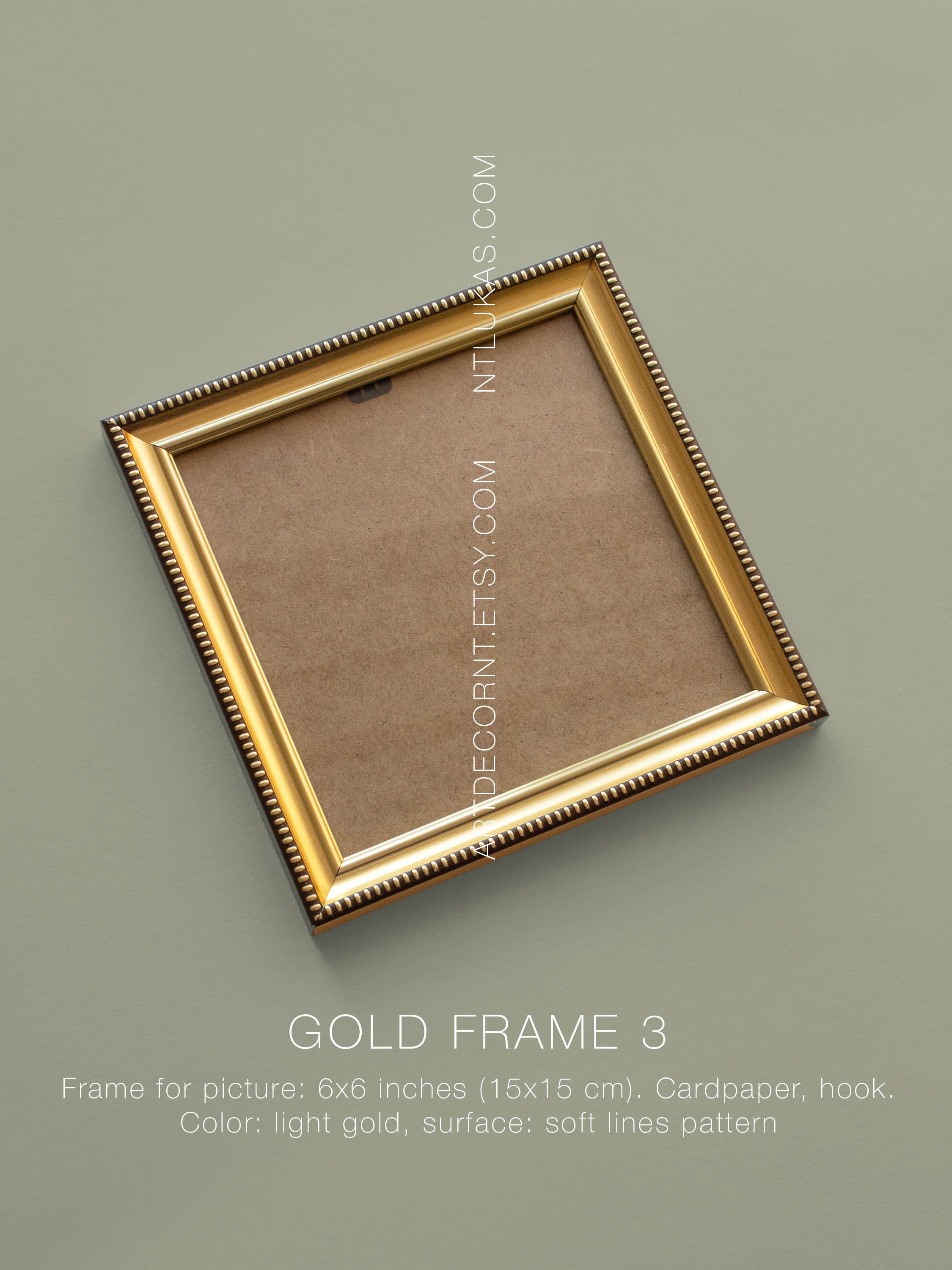 Small Gold Picture Frame 6x6 inch: Square Photo Frame