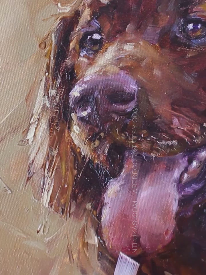 Video with Hand Painted Dog Portrait
