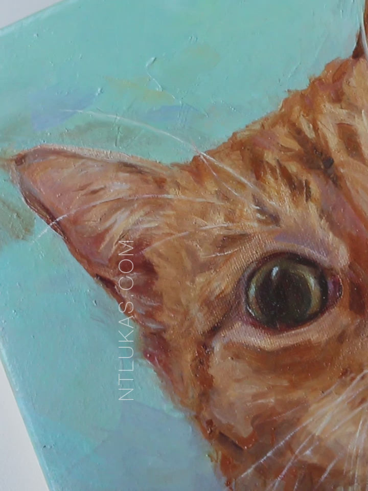 Custom Cat Portrait, Pet Portraits on Canvas